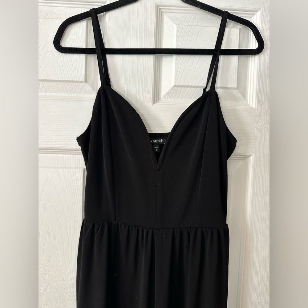 Express Sweetheart Neckline Black Spaghetti Strap Dress